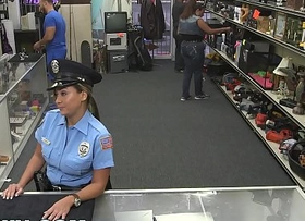 Xxx pawn - pervy pawn shop owner fucks latin police officer