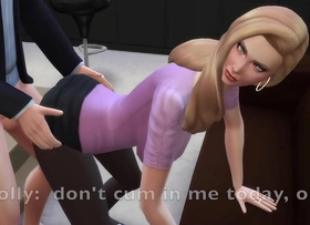 Sims 4 sex addicted milf gets fucked at work all day long