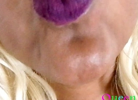 Purple lips seduction